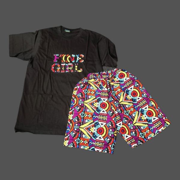 Fine Girl African Print Cutout T-shirt Tees - Leone Culture
