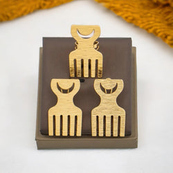 Afro Comb Personality Earrings - Leone Culture