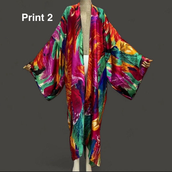 Ellina Butterfly Print Kimono dress - Leone Culture