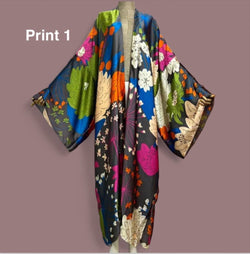 Ellina Butterfly Print Kimono dress - Leone Culture