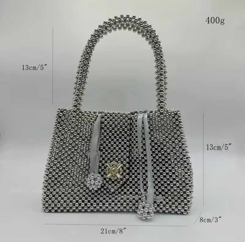 Pearl Silvery Bag Crossbody bags - Leone Culture