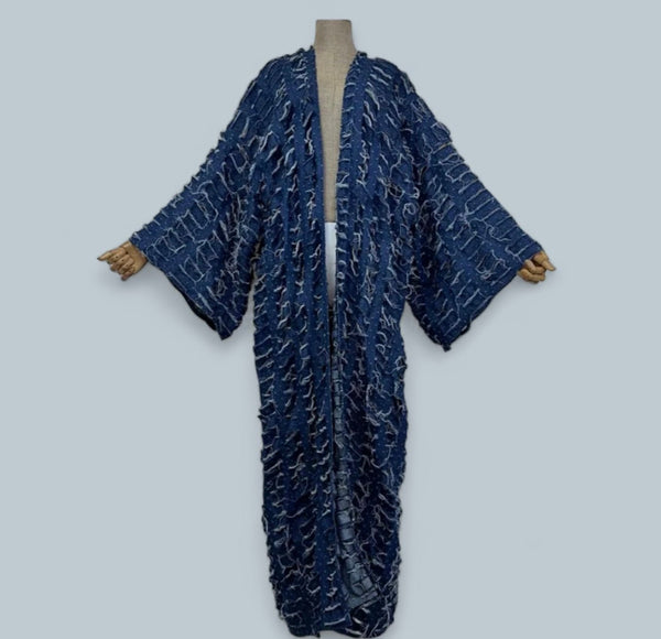 Sarah denim kimono Dress - Leone Culture