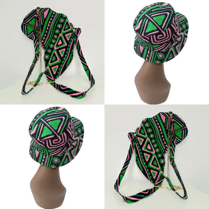 Africa-Shaped Crossbody Bag (PU Leather & Kente Fabric) Africa Map Bag