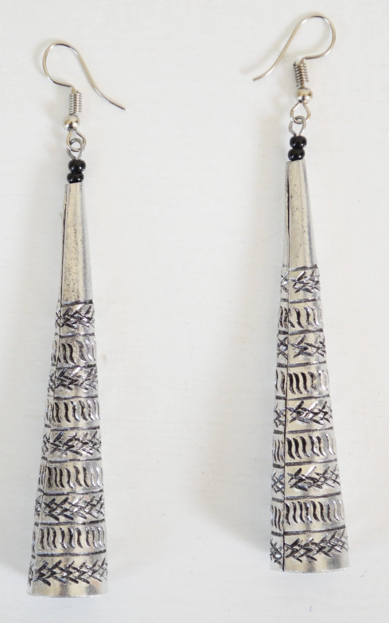 African brass bell shape earrings Earring - Leone Culture