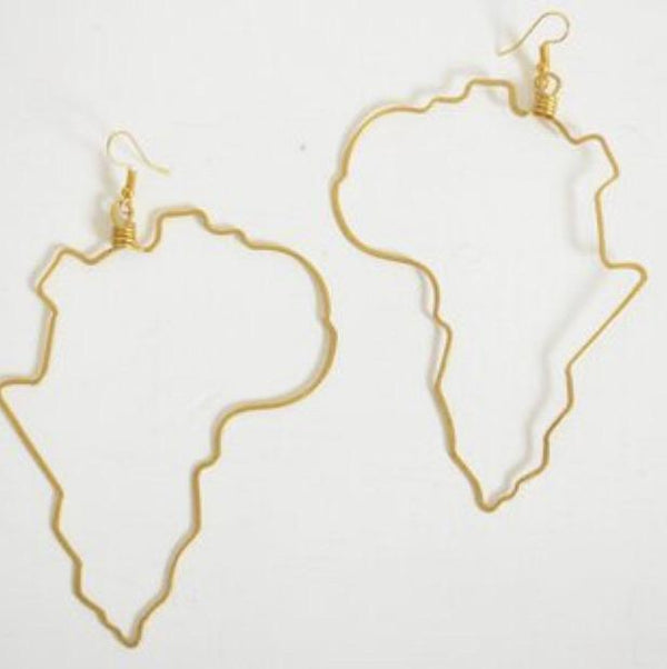 African Map Outline Earring earrings - Leone Culture