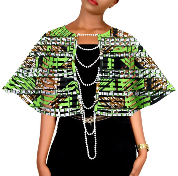 African Net Laced Shawl Collar Necklace - Leone Culture