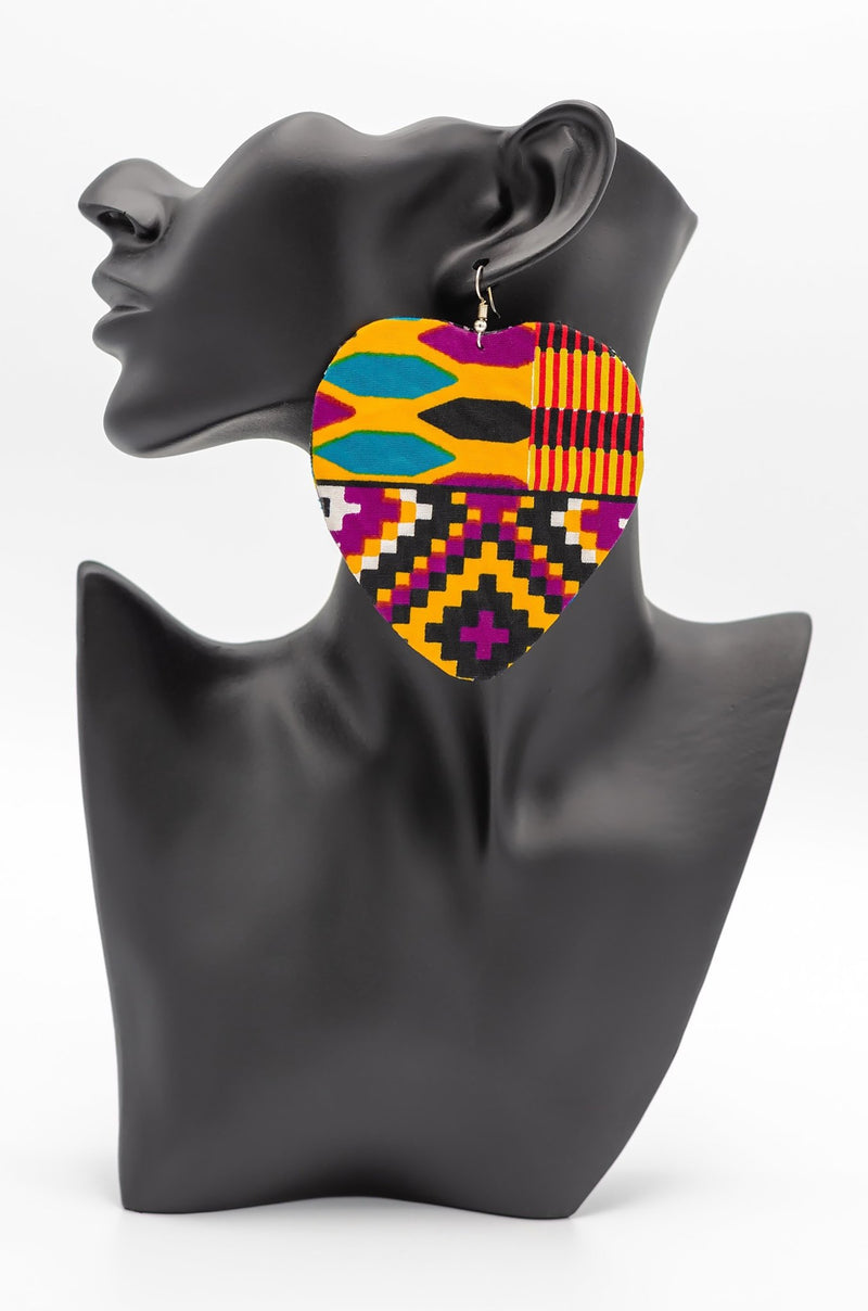 African Print Earrings earrings - Leone Culture
