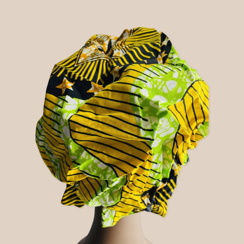 Satin silk Nighttime Hair Bonnets Headwraps - Leone Culture