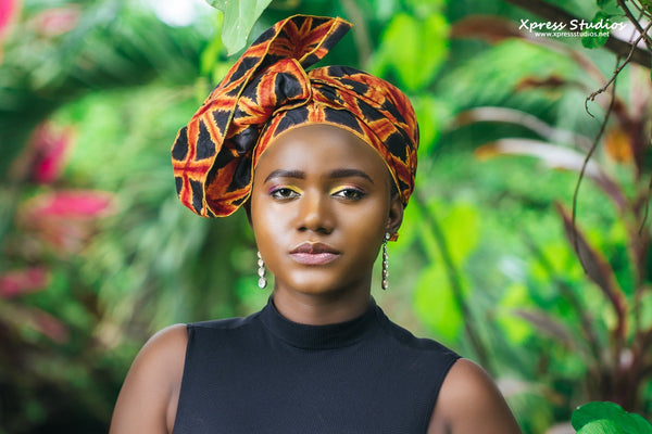 African Print Headwrap Tie-dye Headwraps Headwraps - Leone Culture