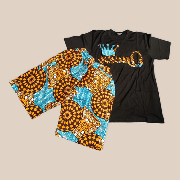 Queen African Print cutout T-shirt Tees - Leone Culture