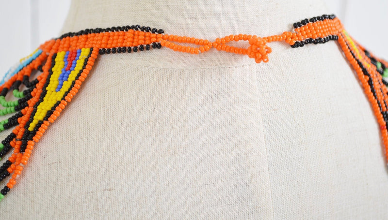 African Umu beaded collar necklace. Necklace - Leone Culture