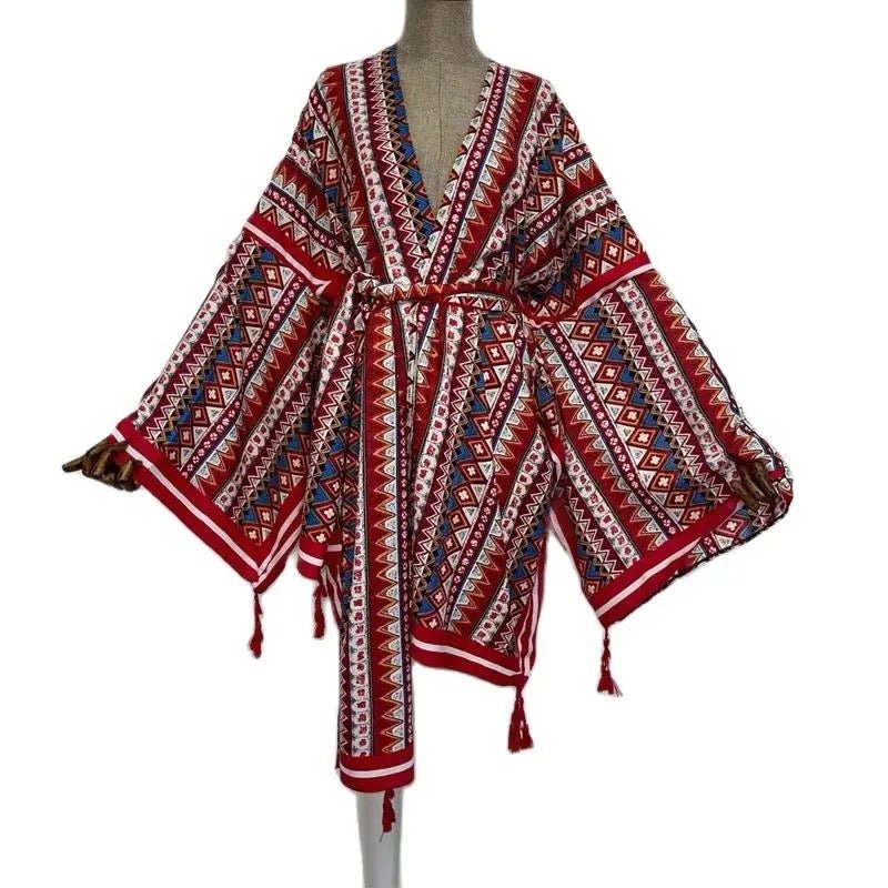Batwing Sleeve kaftan Robe - Leone Culture