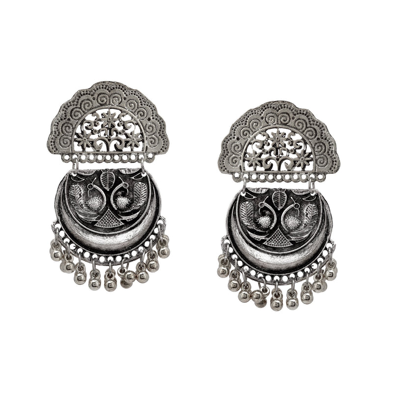 Chandbali Beaded Tassel Earrings earrings - Leone Culture