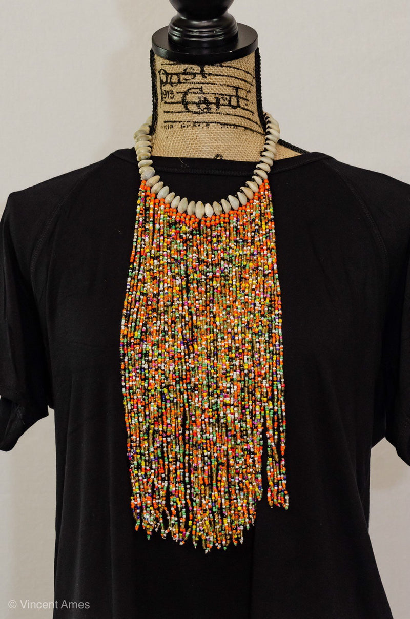 Cowrie shell Beaded Necklace Necklace - Leone Culture