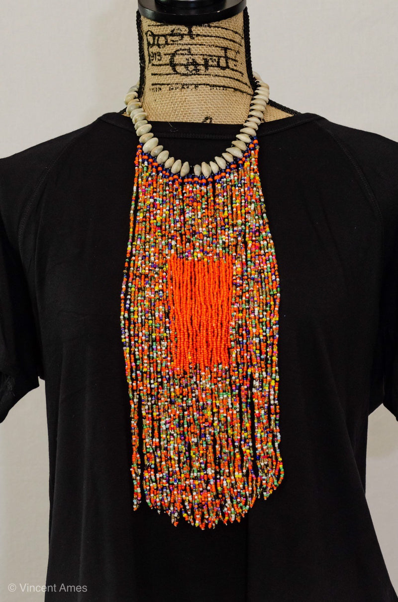 Cowrie shell Beaded Necklace Necklace - Leone Culture