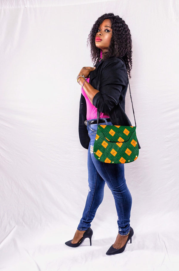 Fatima African Print Shoulder Bag - Leone Culture