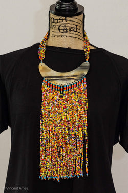 Handmade African Beaded Necklace Necklace - Leone Culture