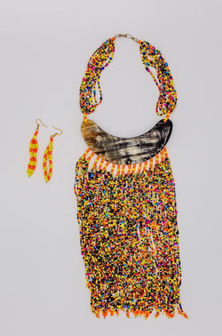 Handmade African Beaded Necklace Necklace - Leone Culture