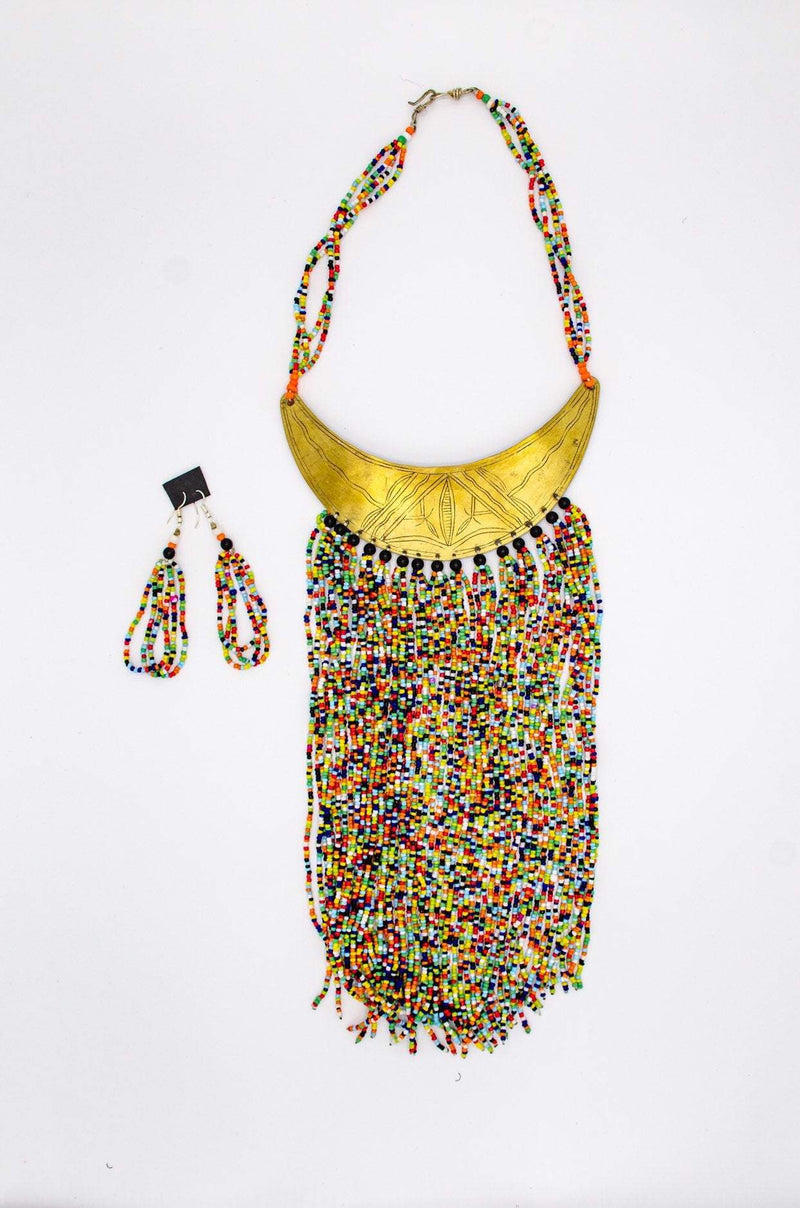 Handmade African Beaded Necklace Necklace - Leone Culture