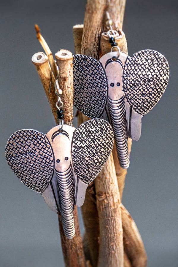 Lucky Elephant Statement Earrings Earring - Leone Culture