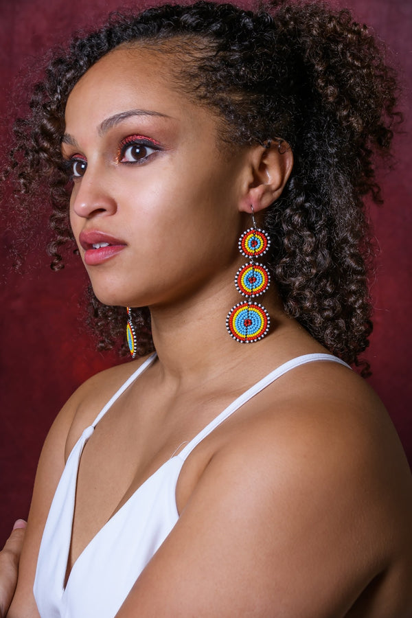 Masai Beaded Earrings Earrings - Leone Culture