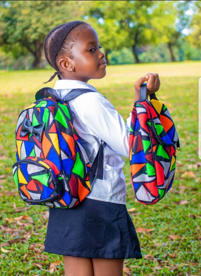 Kente print backpack best sale