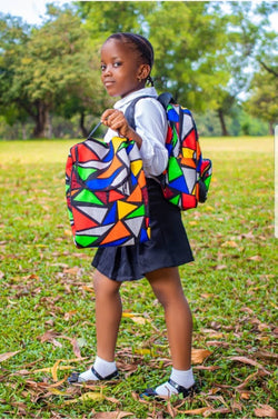 Nanda African Print Backpack For Kids -Set- Backpacks - Leone Culture