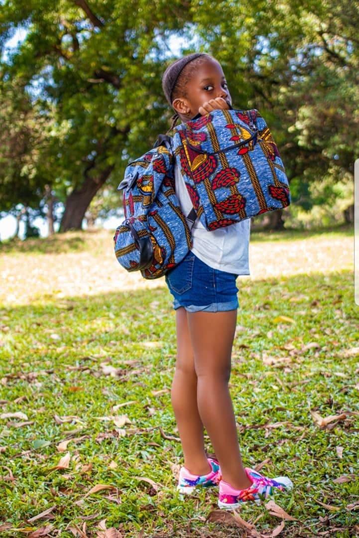 Nanda African Print Kids Backpack -Set- Backpacks - Leone Culture