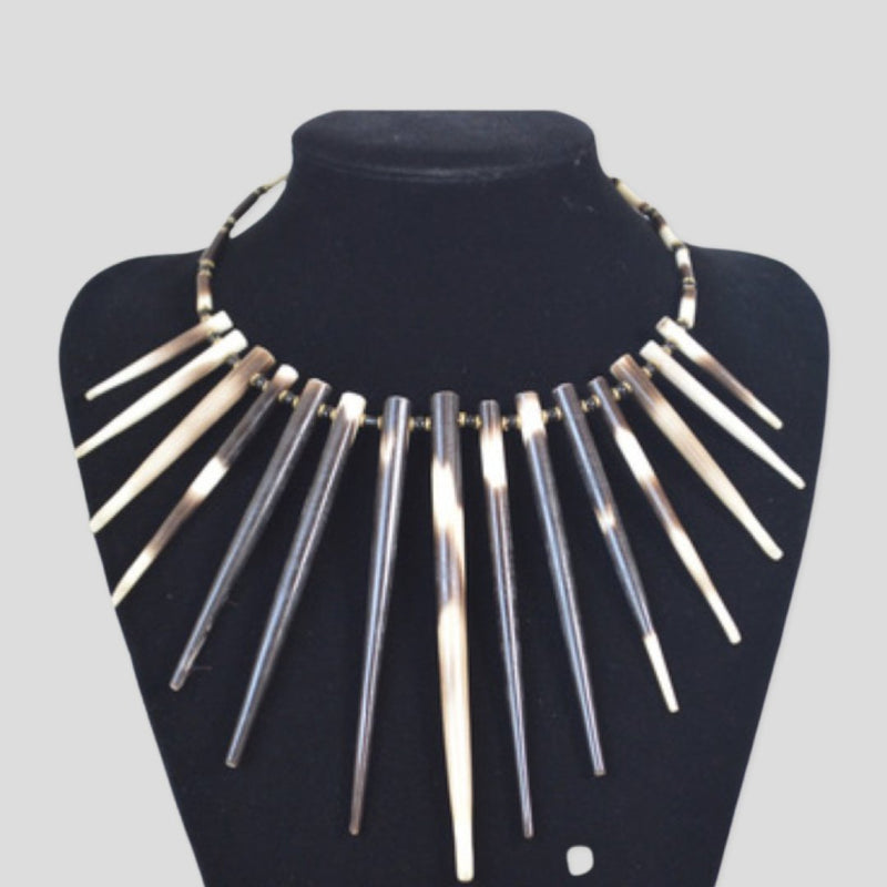 Porcupine Quill Tribal Necklace Necklace - Leone Culture