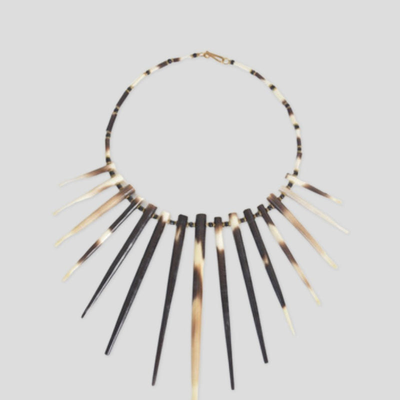 Porcupine Quill Tribal Necklace Necklace - Leone Culture