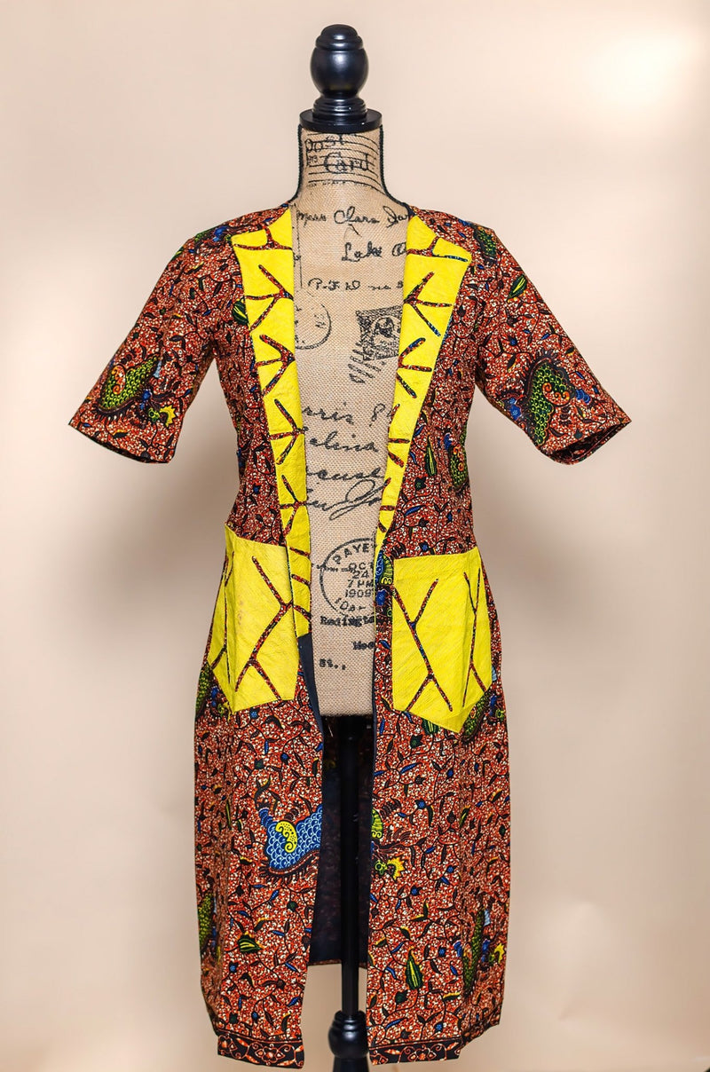 Rahima African Print Embroidered Jacket Jacket - Leone Culture