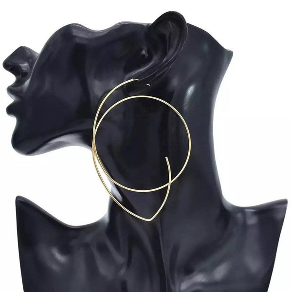 Round Geometric Gold Plated Minimalist Earrings (ON SALE ) earrings - Leone Culture