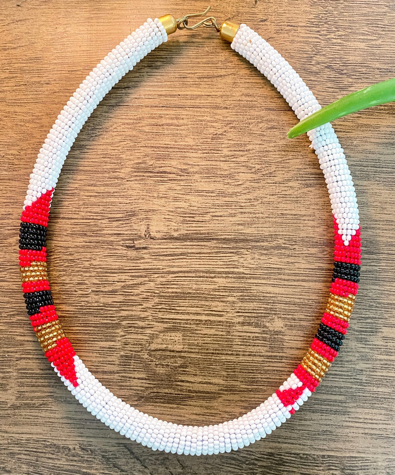 Zulu Beaded Choker Necklace - Leone Culture